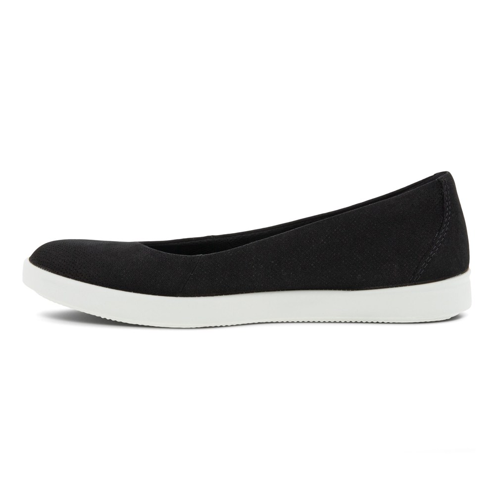 ECCO Womens Ballerinas Black - Barentz Slip-Ons - IOB-682014